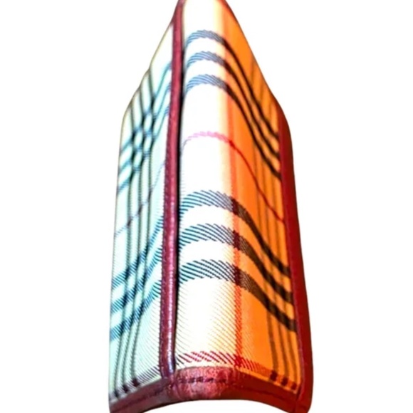 Burberry Red and Cream Plaid Wallet - Picture 5 of 12